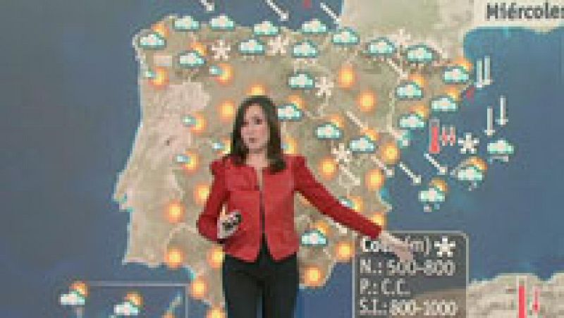 Lluvia y nieve en el extremo norte y fuerte viento en el norte y este peninsular