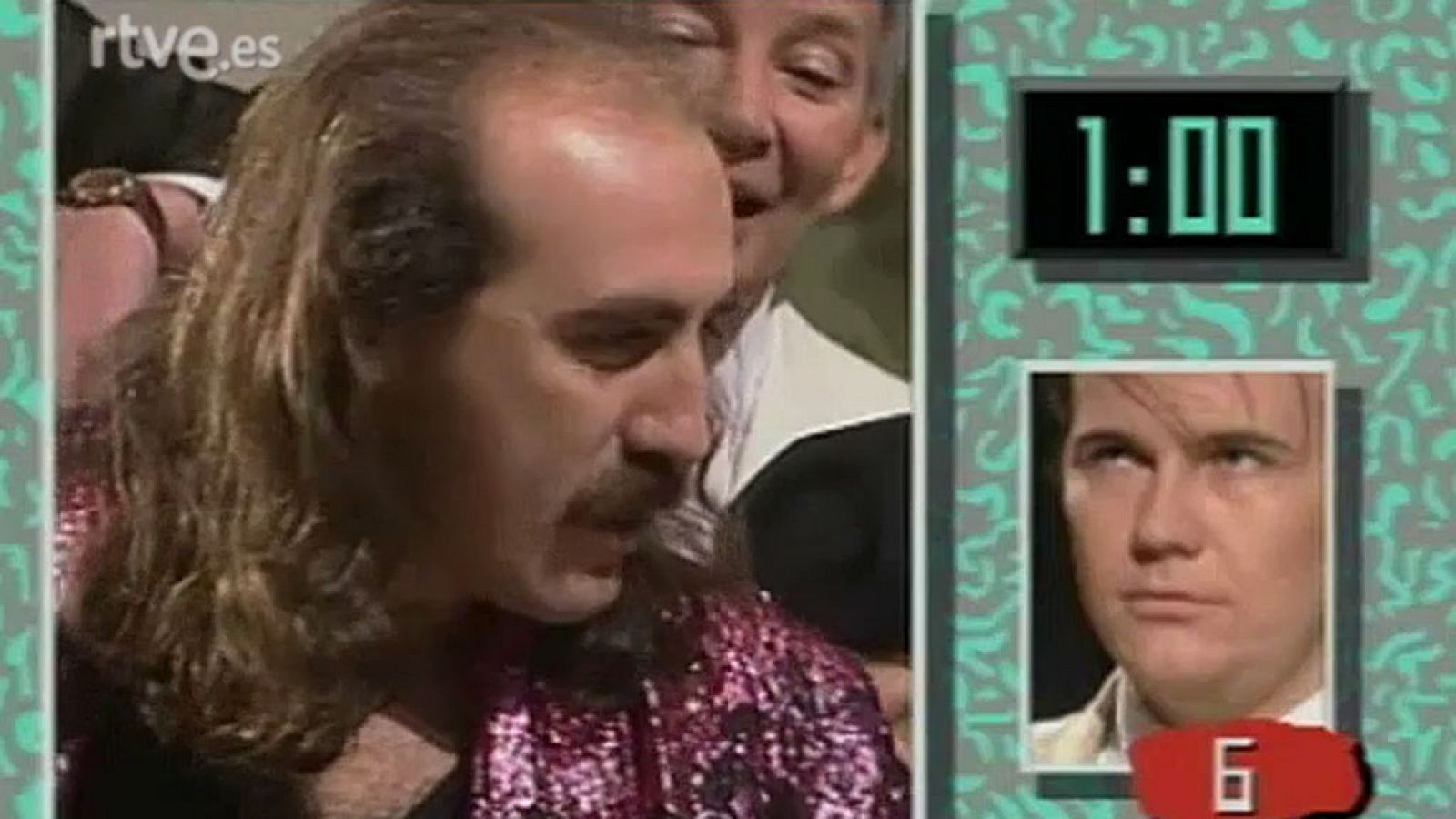 Santiago Segura en la prueba final de 'No te rías que es peor' (1990)