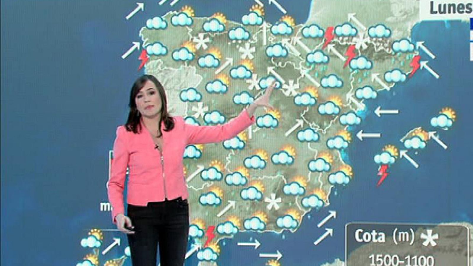 La borrasca se desplaza al Sistema Central y norte de Aragón y Cataluña