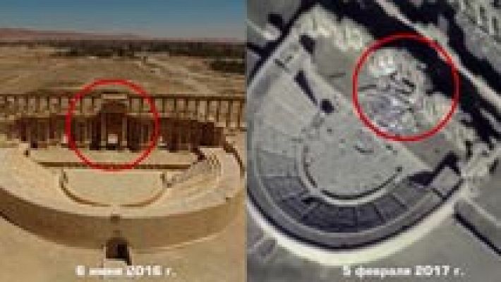 Imágenes de la destrucción en Palmira