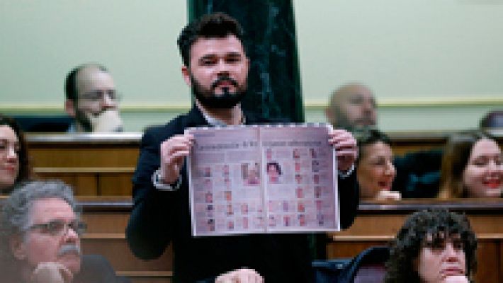 Rajoy recuerda que "todos estamos sometidos a la ley" y Rufián le responde: "Nos vemos en las urnas"