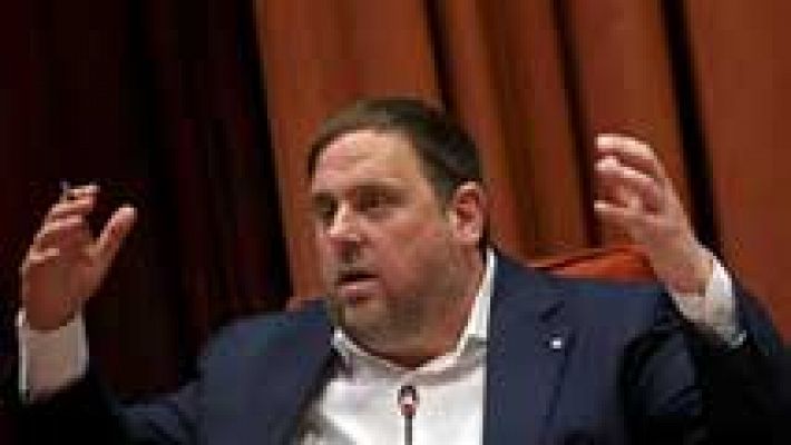 Telediario 1 - Junqueras niega partidas opacas y el uso ilegal  de datos para un referéndum independentista