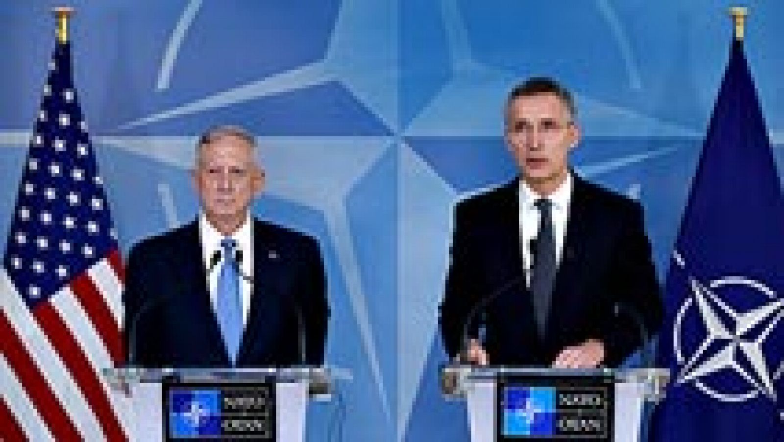 Telediario 1: El secretario de Defensa de EE.UU. emplaza en Bruselas a los aliados de la OTAN a elevar su gasto militar | RTVE Play