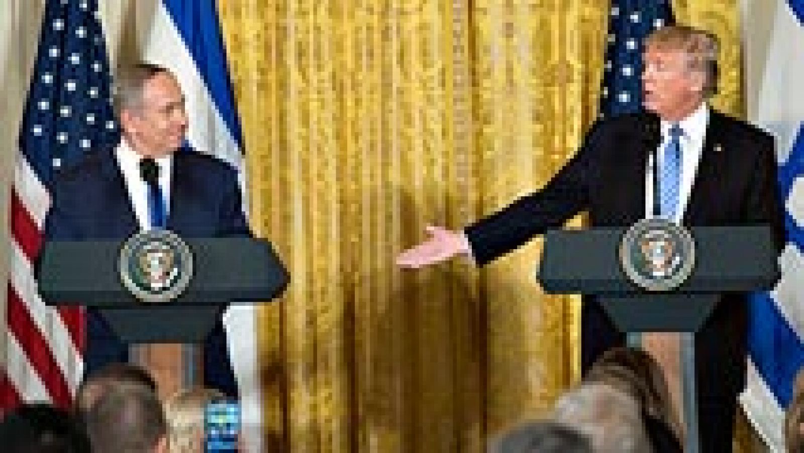 Telediario 1: Trump abre la puerta a un acuerdo en Oriente Medio que no contemple un Estado palestino | RTVE Play