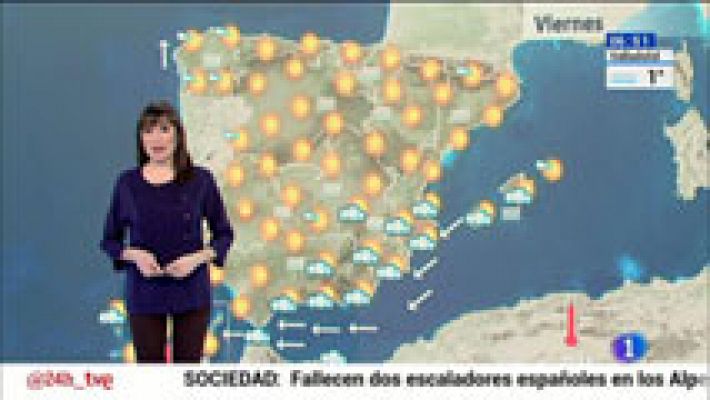 Poco nuboso y temperaturas en ascenso