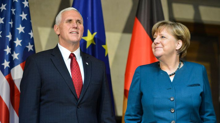 Telediario 1 - Mike Pence pide a Europa gastar más en defensa