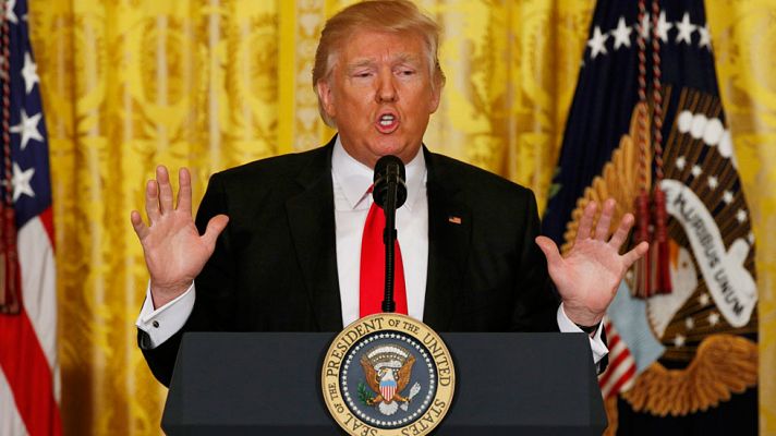 Telediario 1 - Un mes de Trump en la Casa Blanca: tensiones con la Justicia, la prensa y los líderes extranjeros