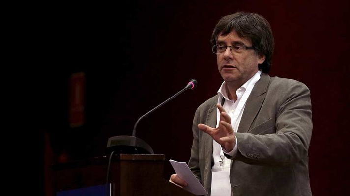 Telediario 1 - Puigdemont: "Hace años que estamos sentados en la mesa de negociación y al otro lado no se sienta nadie"