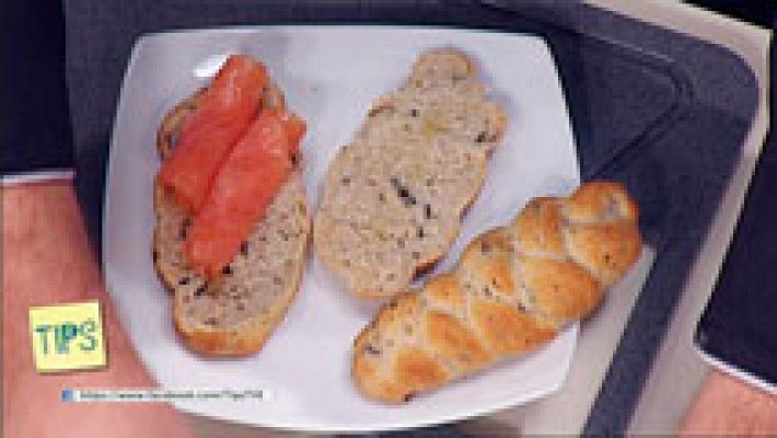 Cocina - Pan de setas con salmón ahumado