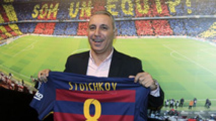 Telediario 1 - Stoichkov hace una defensa cerrada de Luis Enrique