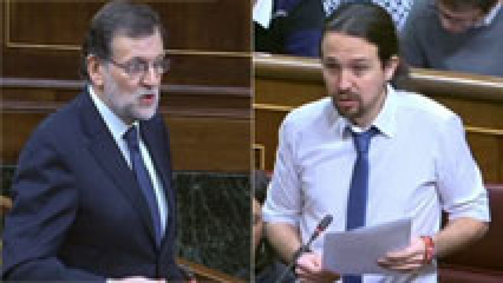 Informativo 24h: Iglesias reprocha a Rajoy los casos de corrupción del PP y el presidente le recrimina que no aporte "soluciones" | RTVE Play