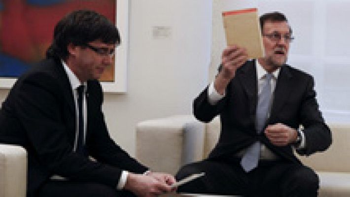 Telediario 1 - Rajoy y Puigdemont se reunieron en La Moncloa el pasado 11 de enero