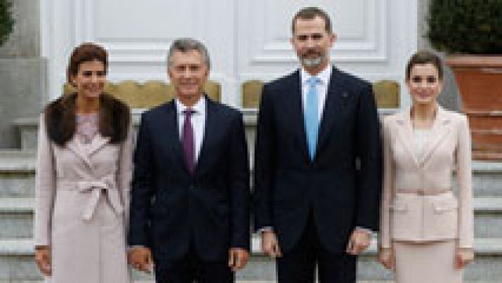 Telediario 1 - Mauricio Macri, primera visita oficial a España de un presidente argentino en ocho años