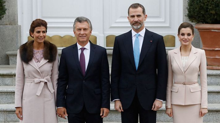 Telediario 1 - Mauricio Macri, primera visita oficial a España de un presidente argentino en ocho años