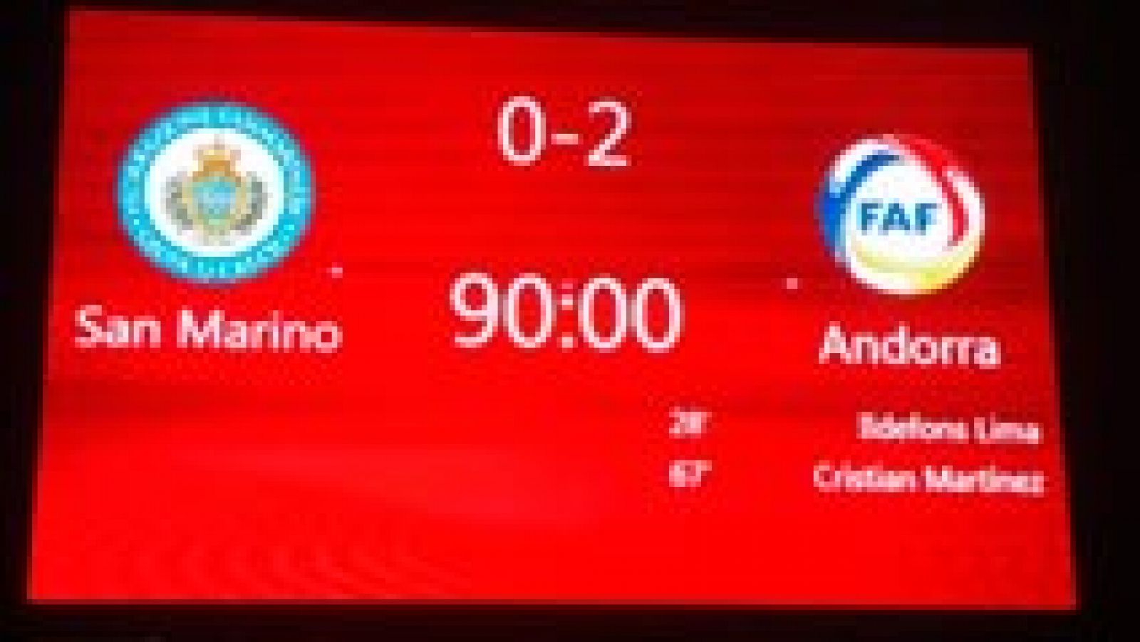 Telediario 1: Andorra vence a San Marino y rompe su maldición | RTVE Play