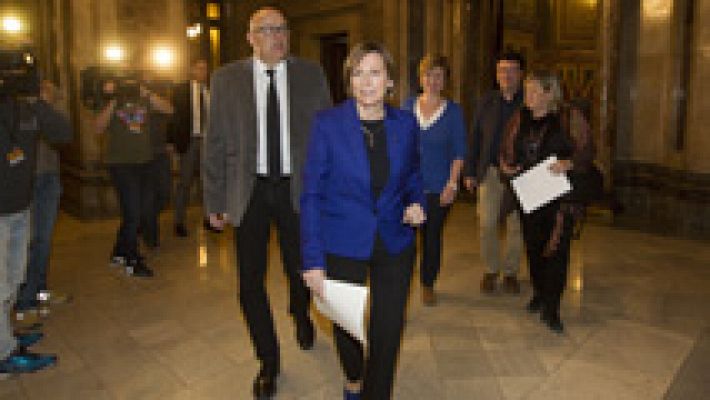 Telediario 1 - La Fiscalía de Cataluña presenta una nueva querella contra la presidenta del Parlament, Carme Forcadell