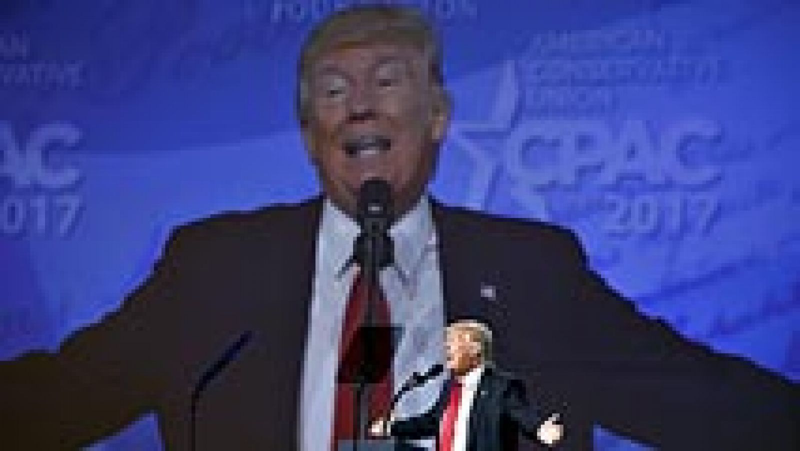Trump exhibe su victoria y agita el nacionalismo en el principal foro republicano