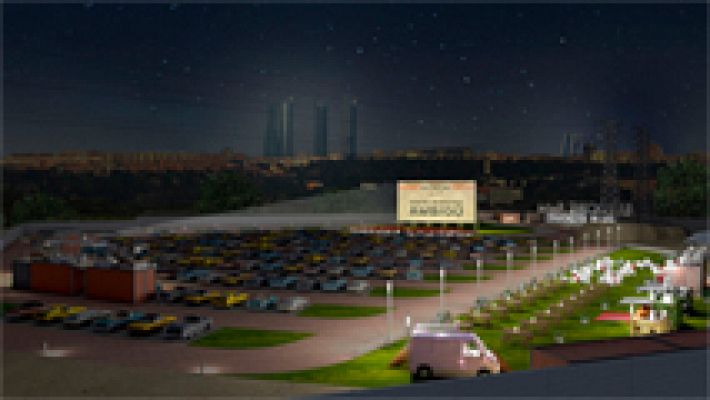 Telediario 1 - Nace el primer autocine de Madrid con la proyección de 'Grease'