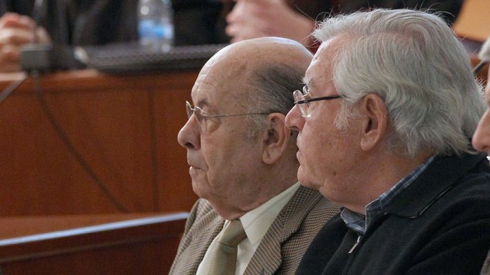 Telediario 1 - Millet y Montull se sientan en el banquillo por los presuntos cobros del caso Palau