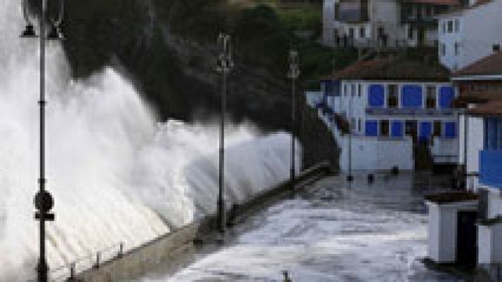 El tiempo - Fuerte oleaje en País Vasco, Cantabria, Asturias y Galicia