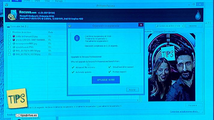 Tips - En la red - Recuperar datos borrados