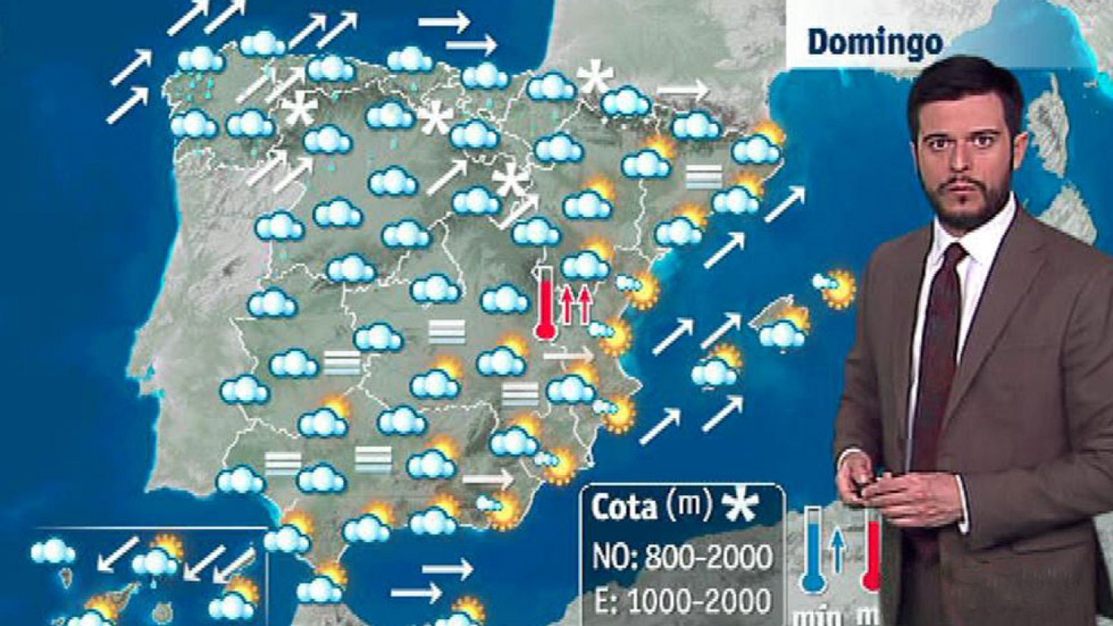 Cielos nubosos, precipitaciones y viento fuerte