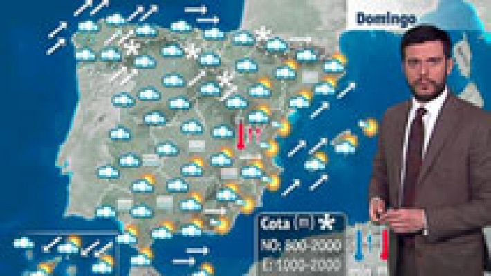 El tiempo - Cielos nubosos, precipitaciones y viento fuerte