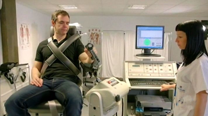 Telediario 1 - Desarrollan un sistema biomecánico que determina si hay lesión o si se finge tenerla para no trabajar