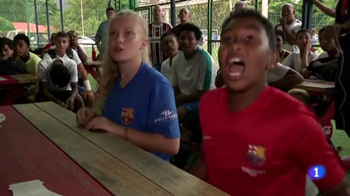 La escuela brasileña del Barça celebra la épica remontada