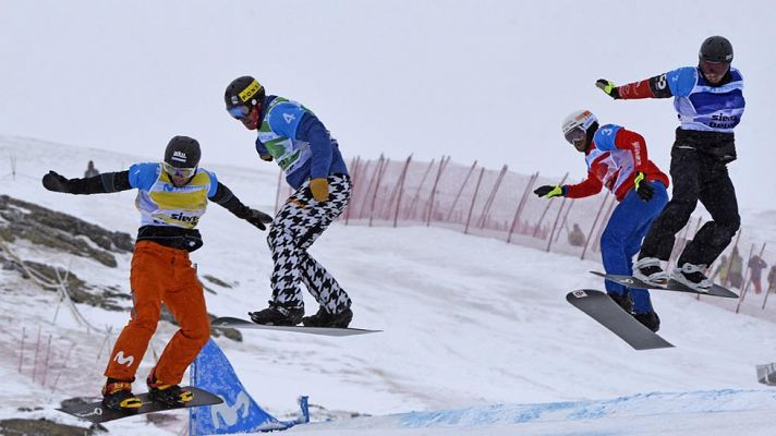 Telediario 1 - España, plata en boardercross por equipos en Sierra Nevada