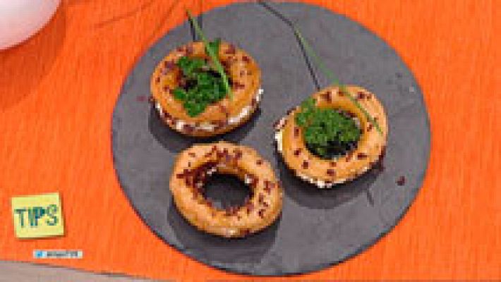 Cocina - Rosquillas saladas con queso y cecina
