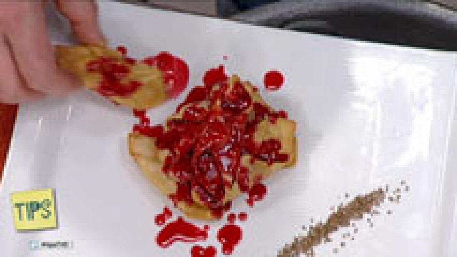 TIPS - Cocina - Pestiños con salsa de frambuesas