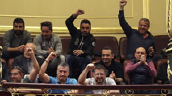 Telediario 1 - El Congreso rechaza el real decreto ley de reforma del sector de la estiba