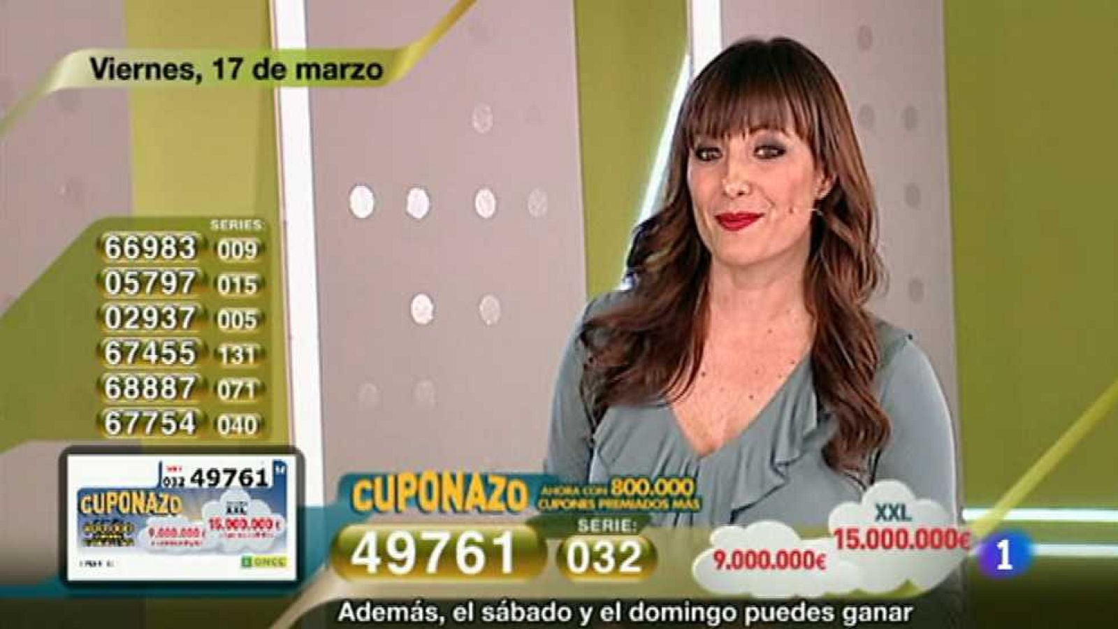 Sorteo ONCE - 17/03/17 - ver ahora