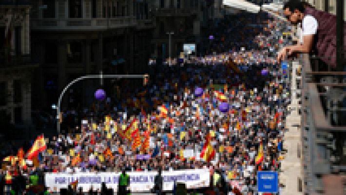 Una manifestación en Barcelona pide "parar el golpe separatista"