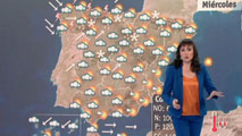 Descenso notable de las temperaturas en toda la península, fuerte oleaje en el norte y nieve en cotas bajas