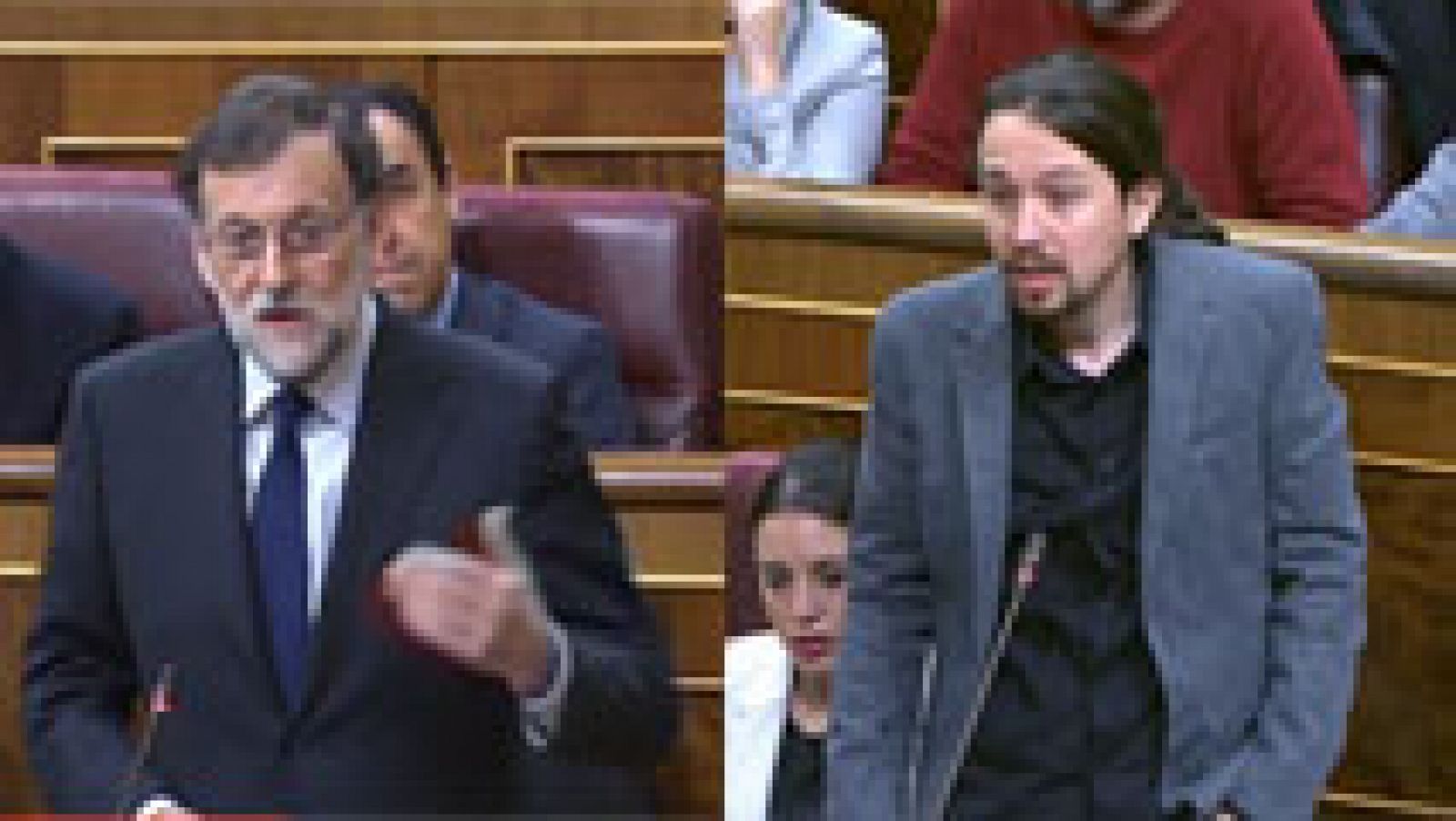Informativo 24h: Iglesias acusa a Rajoy de abusar de los vetos porque "se la bufa" el informe de los letrados y Rajoy pide respeto | RTVE Play