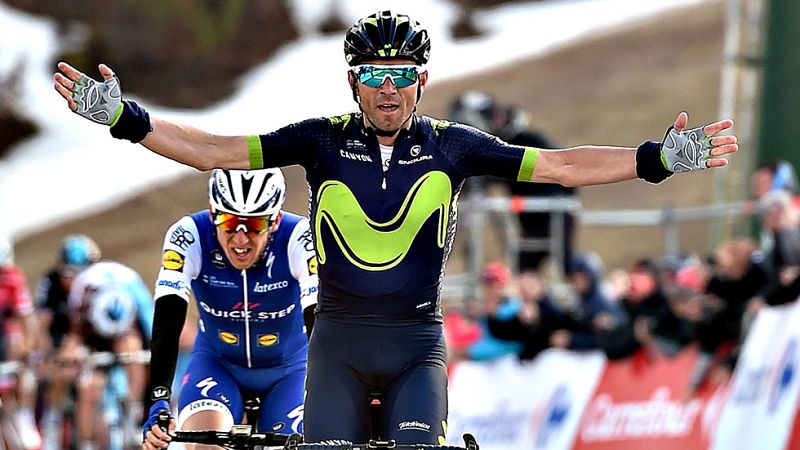 El español Alejandro Valverde (Movistar) se ha adjudicado este miércoles la tercera etapa de la Volta a Cataluña, de 188,3 kilómetros, con inicio en Mataró y final en la estación de La Molina, tras la que estadounidense Tejay Van Garderen (BMC) se ha
