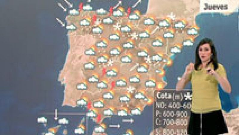 Jornada adversa con nieve y fuertes vientos, sobre todo en el norte peninsular