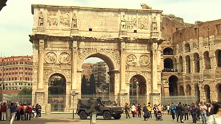 Telediario 1 - Roma se blinda para acoger la cumbre de la UE