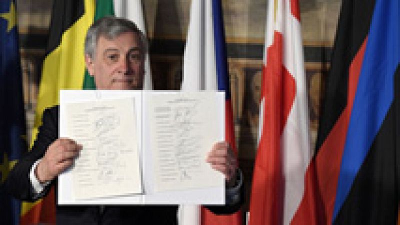 Los 27 firman la declaración de Roma por una UE con un "futuro común"