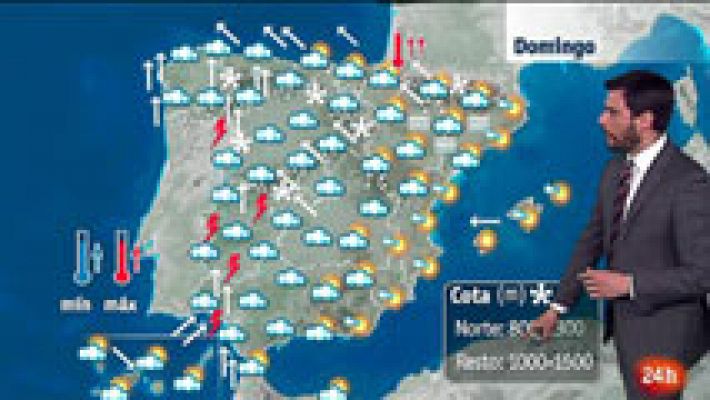 El tiempo - Lluvias en casi toda España y temperaturas al alza