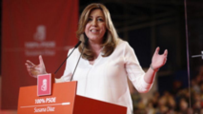 Susana Díaz se presenta a las primarias del PSOE "con ilusión" para "ganar como con González o Zapatero"