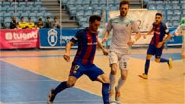 LNFS. Jornada 27. Santiago Futsal 2-3 Barcelona Lassa. Resumen