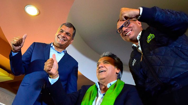 Telediario 1 - El candidato oficialista Lenín Moreno será probablemente el nuevo presidente de Ecuador