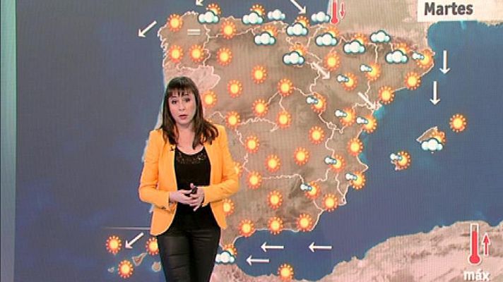 El tiempo - LA AEMET prevé para este martes cielo despejado salvo en el norte, con lluvias en litoral cantábrico