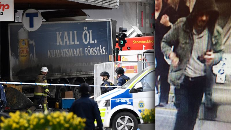 Un camión arrolla a una multitud de viandantes en el centro de Estocolmo