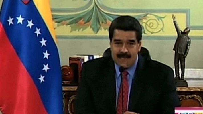 Telediario 1 - Maduro llama "terroristas" a los impulsores de las marchas contra el Gobierno