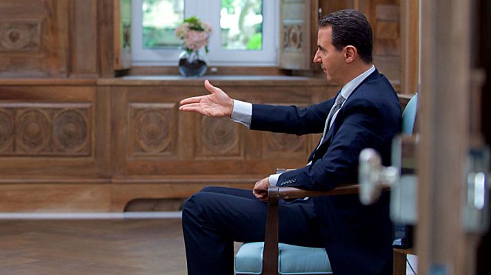 Telediario 1 - Asad niega el ataque químico y asegura que es "una invención" de las potencias occidentales