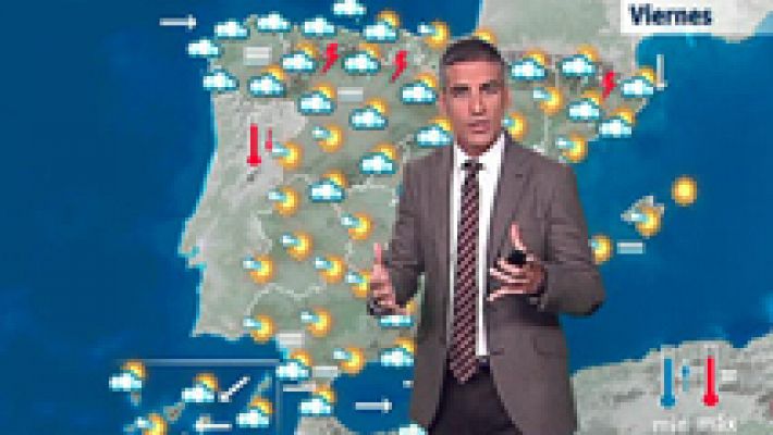 Nubes y en general termómetros por encima de la media para esta época